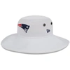 New Era White New England Patriots 2023 Nfl Training Camp Panama Bucket Hat In White