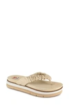 NATIONAL COMFORT KAHLEN SCRUNCHED PLATFORM FLIP FLOP