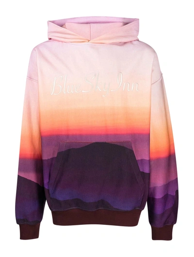 Blue Sky Inn Graphic-print Cotton Hoodie In Orange