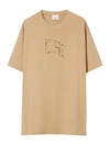 BURBERRY COTTON T-SHIRT WITH EKD CHECK