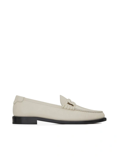 Saint Laurent Loafers Shoes In Nude & Neutrals