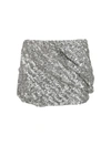 Attico Silver Polyester Skirt In Metallic