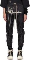 Rick Owens Logo-embroidered Organic Cotton Track Pants In 09 Black