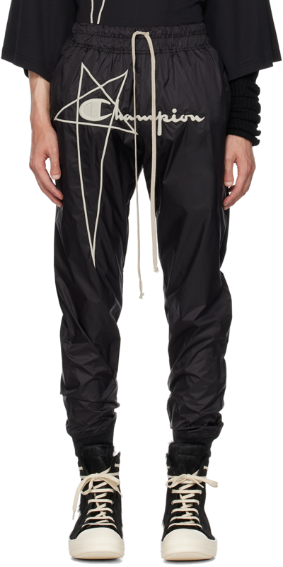 Rick Owens Black Champion Edition Sweatpants