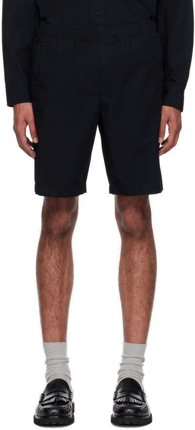 Wood Wood Cotton Alfred Shorts In Black