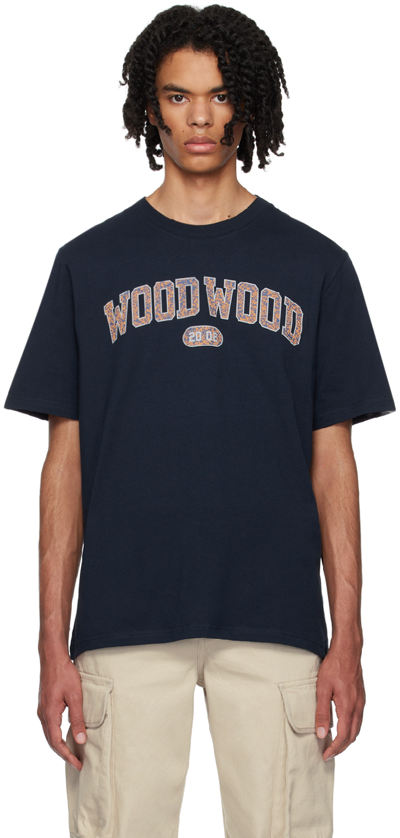 Wood Wood Navy Bobby T-shirt In Navy 7000