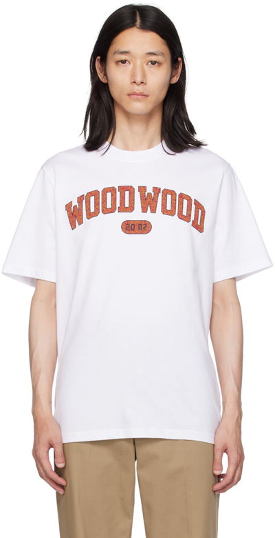 Wood Wood White Bobby Ivy T-shirt In White 0001