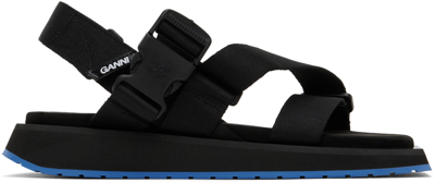 Ganni Black Performance Sandals In Black 99