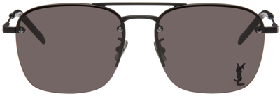 Saint Laurent Sl 309 M Aviator Sunglasses In Black