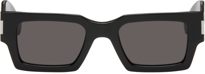 Saint Laurent Black Sl 572 Sunglasses In Crystal,black