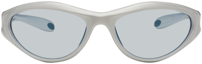 Bonnie Clyde Silver & Blue Angel Sunglasses In Silver/blue