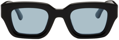 Bonnie Clyde Black & Blue Karate Sunglasses In Black/blue