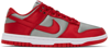 NIKE GRAY & RED DUNK LOW SNEAKERS