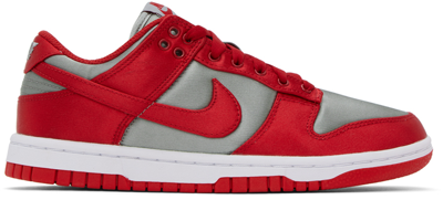 Nike Wmns Dunk Low Sneakers Medium Grey / Varsity Red In Multicolor