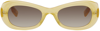 MCQ BY ALEXANDER MCQUEEN YELLOW OVAL SUNGLASSES