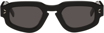 Mcq By Alexander Mcqueen Black Hexagonal Sunglasses In 001 Black