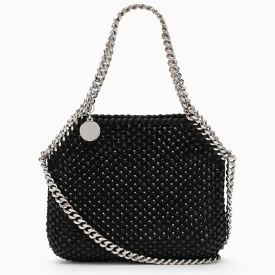 Stella Mccartney Falabella Mini Eco Crystal Shoulder Bag In Black