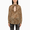 Dsquared2 Animal Print Ruffled Blouse In Multicolor
