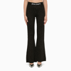 Palm Angels Soiree Sequined Knitted Flared Pants In Black