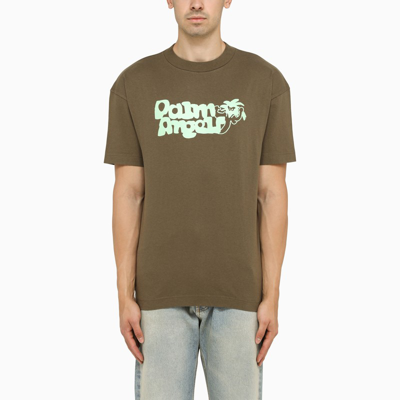 Palm Angels Viper Cotton T-shirt In Brown