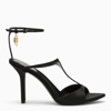 GIVENCHY GIVENCHY | BLACK LEATHER AND FABRIC SANDAL,BE307YE1R4/N_GIV-001_500-40