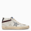 GOLDEN GOOSE GOLDEN GOOSE MID STAR WHITE/SILVER TRAINER,GWF00122F004160/N_GOLDE-11389_500-41