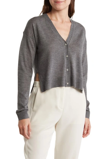 Theory Hanelee Cashmere Cardigan In Medium Heather Grey