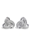Savvy Cie Jewels Sterling Diamond Knot Pendant In Clear- Silver