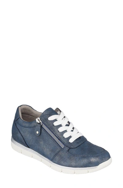 Good Choice New York Palmer Zip Lace-up Low Top Sneaker In Navy