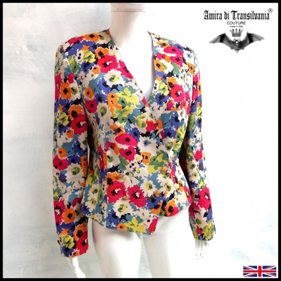 Pre-owned Fashion Vintage Jacket Casual Clothing Elegant Luxury Brand Summer Iconic Formal Flowers