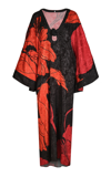 Johanna Ortiz River Classing Satin Jacquard Maxi Dress In Multi