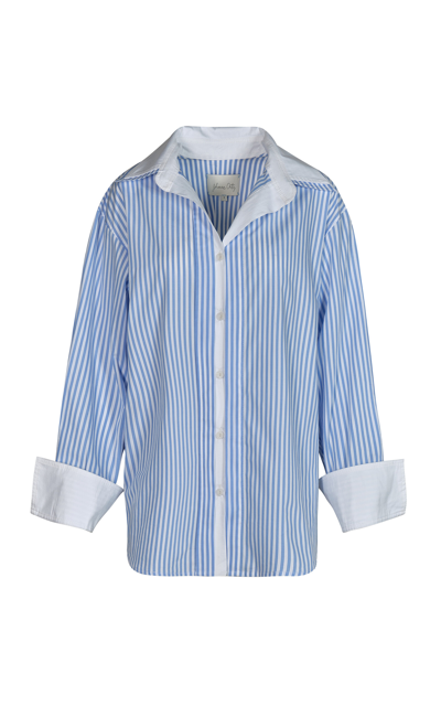 Johanna Ortiz Presencia Masculina Cotton Shirt In Blue