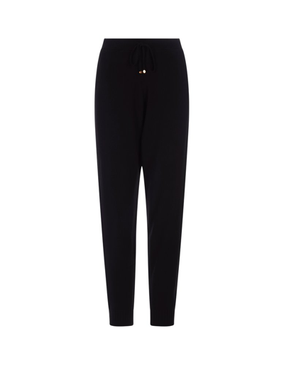 Stella Mccartney Straight Leg Drawstring Trousers In Black