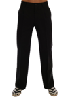 DOLCE & GABBANA DOLCE & GABBANA BLACK MEN STRAIGHT TROUSER COTTON MEN'S PANTS