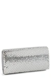 Jessica Mcclintock Mesh Clutch In Silver