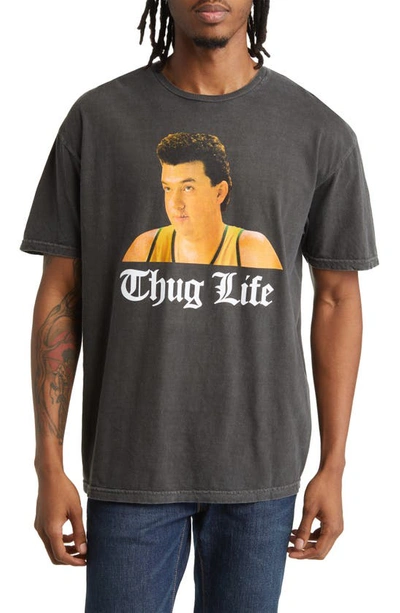 Philcos Pineapple Express Thug Life Graphic T-shirt In Black Pigment
