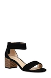 Pelle Moda Ankle Strap Sandal In Black