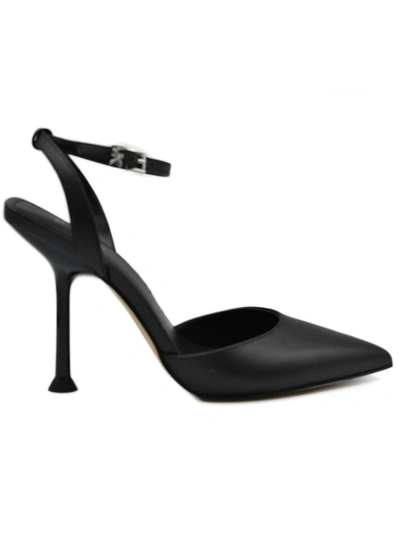 Michael Kors Black Pelle Pump With Strap