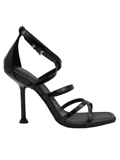 Michael Kors Imani Sandals In Black Patent Leather