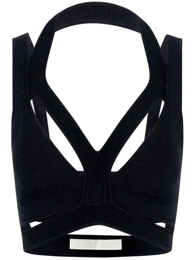 Dion Lee Interlink Cut-out Crop Top In Black