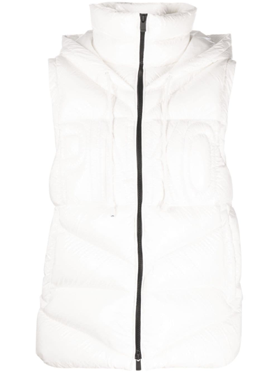 Pinko Padded Detachable-hood Waistcoat In White