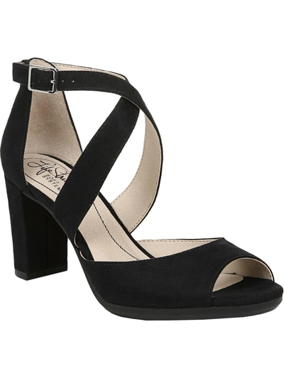 Lifestride Allison Peep Toe Heeled Sandal In Black