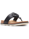 CLARKS BRYNN STYLE WOMENS COMFORT INSOLE LEATHER THONG SANDALS