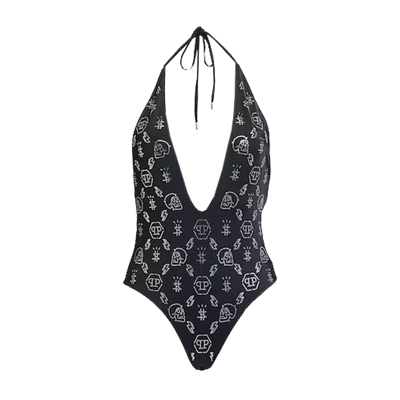 Philipp Plein One-piece Swimsuits In Black