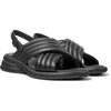 Camper Spiro Leather Sandals In Black