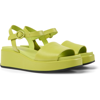 Camper Misia Platform Wedge Sandal In Green