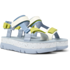Camper Oruga Up Open Toe Sandals In Blue,white,green