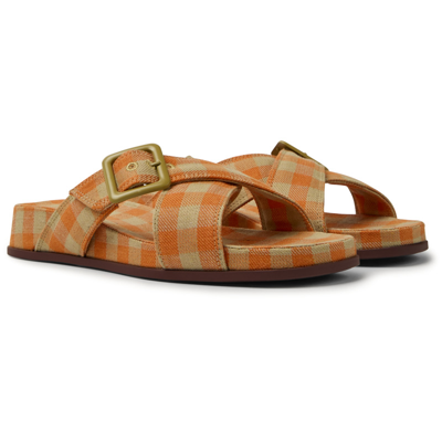 Camper Sandals For Women In Orange,beige