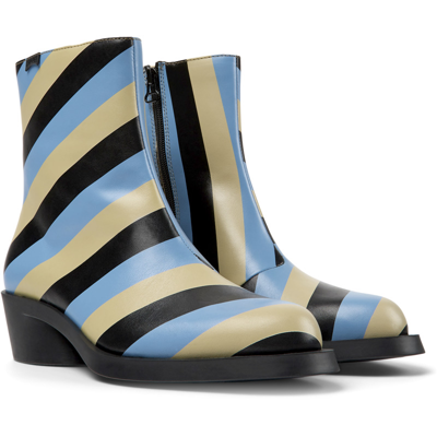 Camper Bonnie Bootie In Beige,blue,black