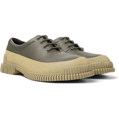 Camper Formal Shoes For Men In Green,beige